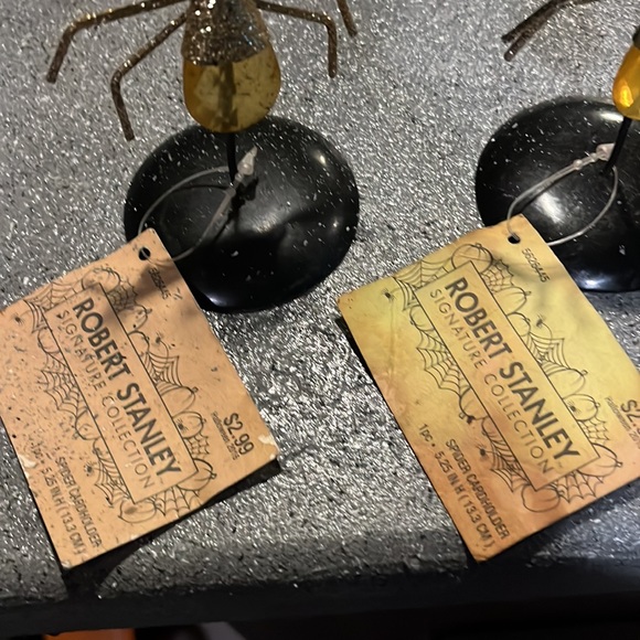 Photo holders picture coils by Robert Stanley large amber crystal spiders NWT - Picture 3 of 5